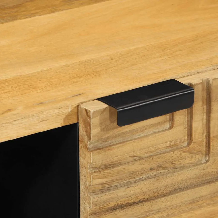 Table basse marron 80x50x40 cm bois de manguier massif - 7