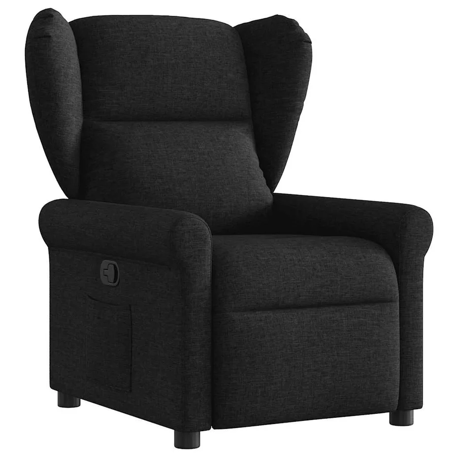 Fauteuil inclinable Noir Tissu - 2