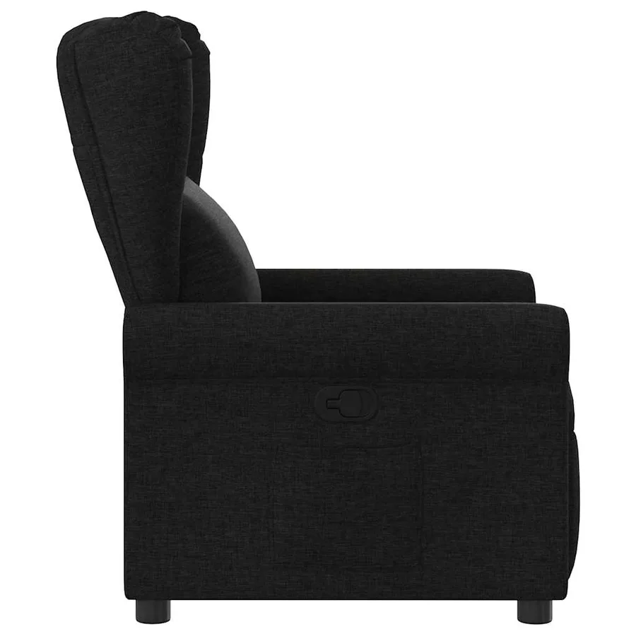 Fauteuil inclinable Noir Tissu - 4