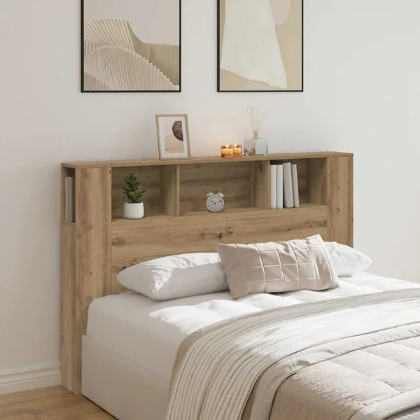 Armoire à tête de lit Chêne artisanal 160 x 18,5 x 103,5 cm Bois d'ingénierie