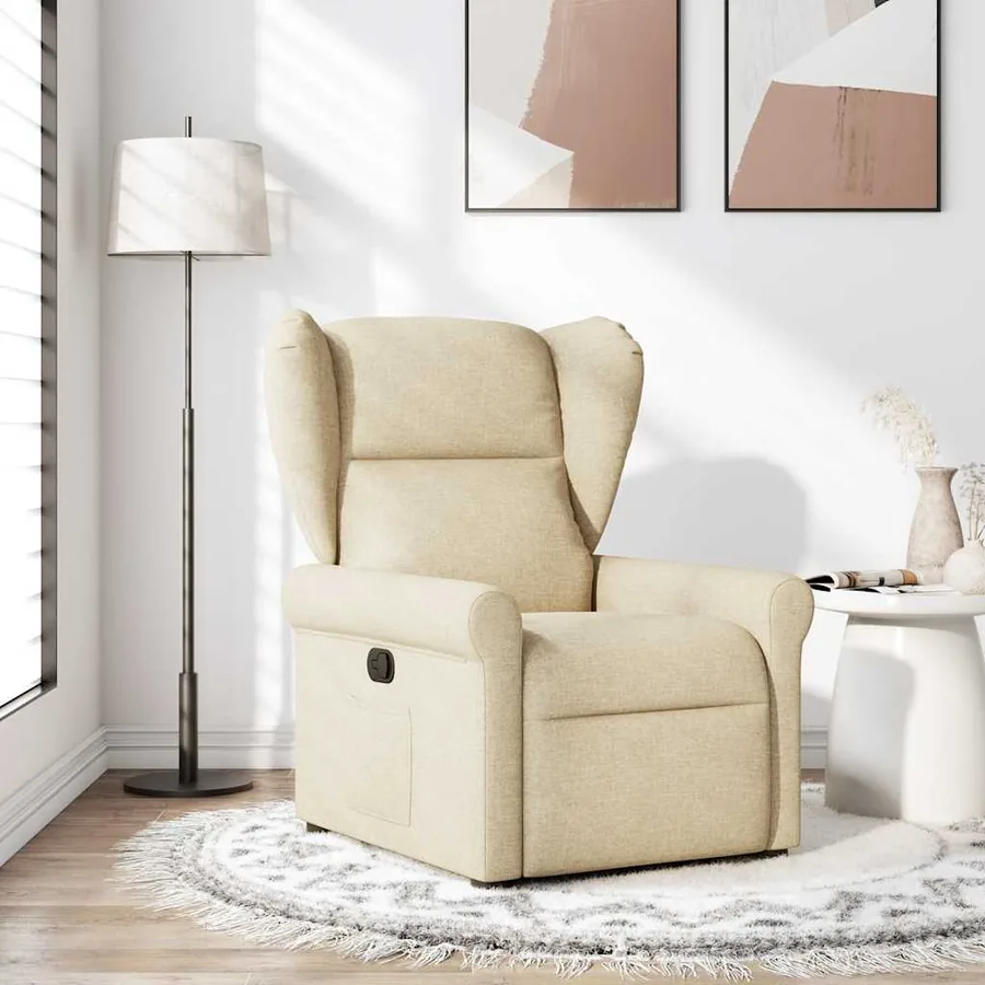 Fauteuil inclinable Crème Tissu