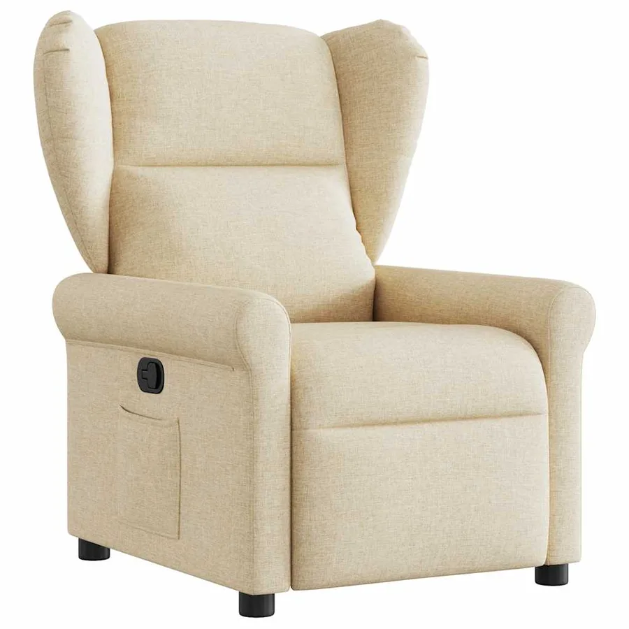 Fauteuil inclinable Crème Tissu - 2