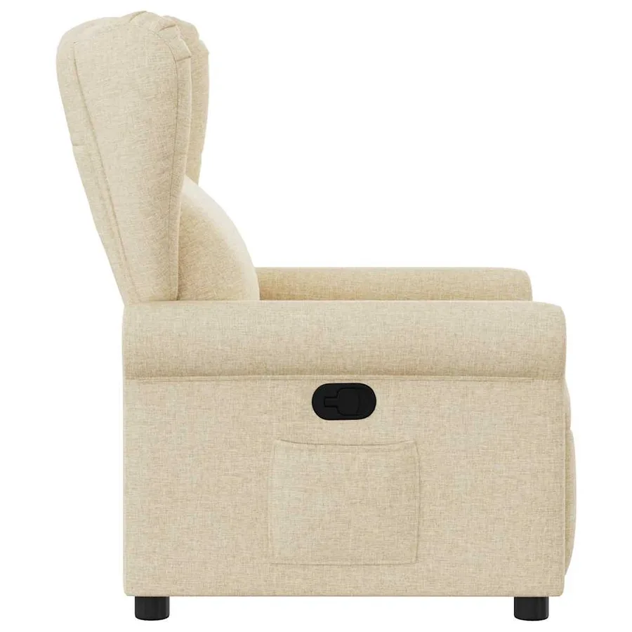 Fauteuil inclinable Crème Tissu - 4