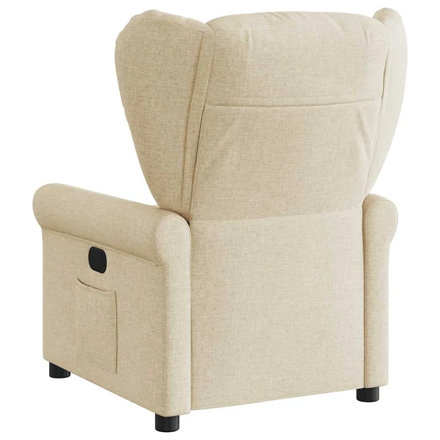 Fauteuil inclinable Crème Tissu - 5