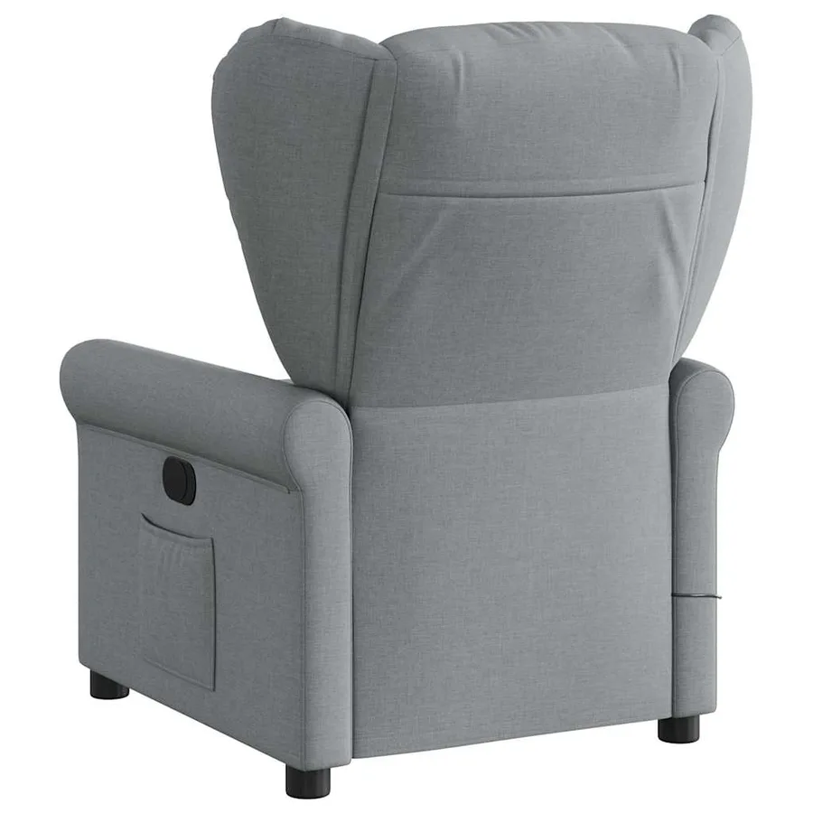 Fauteuil de massage inclinable Gris clair Tissu - 5