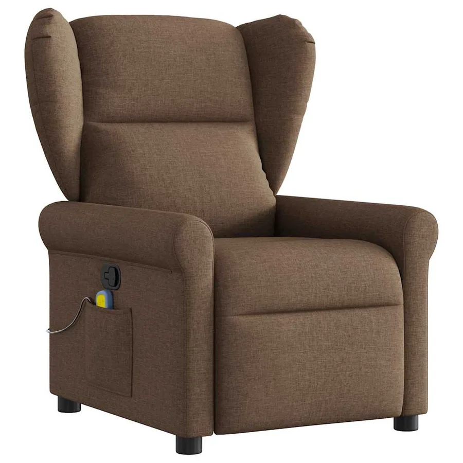Fauteuil de massage inclinable Marron Tissu - 2
