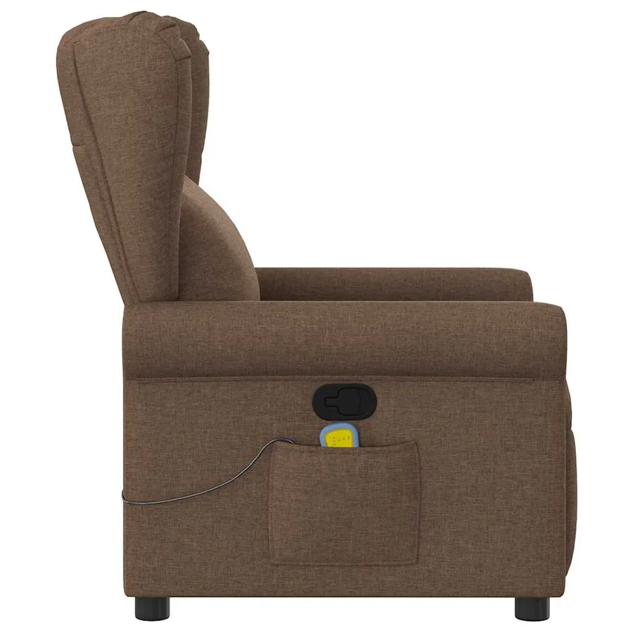 Fauteuil de massage inclinable Marron Tissu - 4
