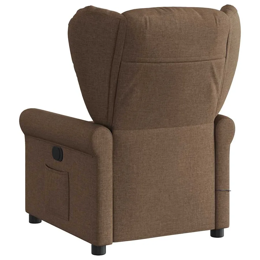Fauteuil de massage inclinable Marron Tissu - 5