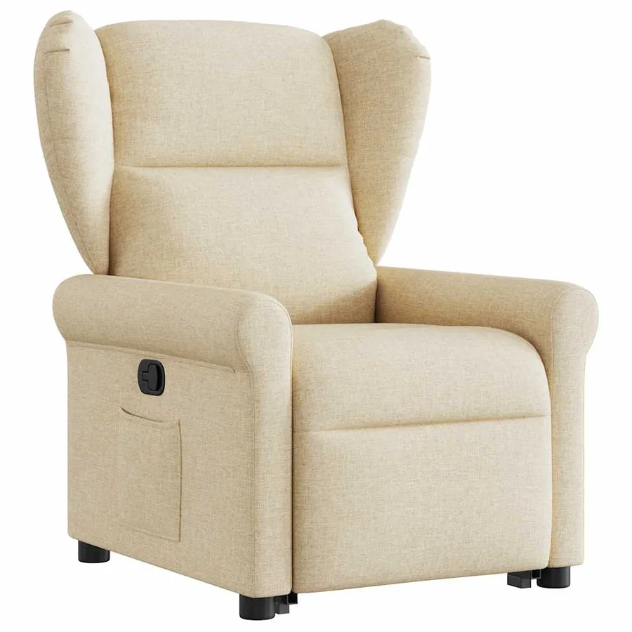 Fauteuil inclinable Crème Tissu - 3