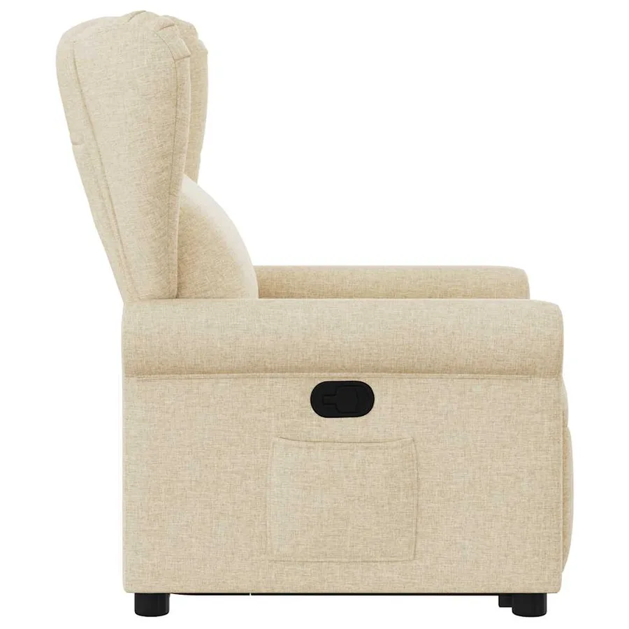 Fauteuil inclinable Crème Tissu - 5