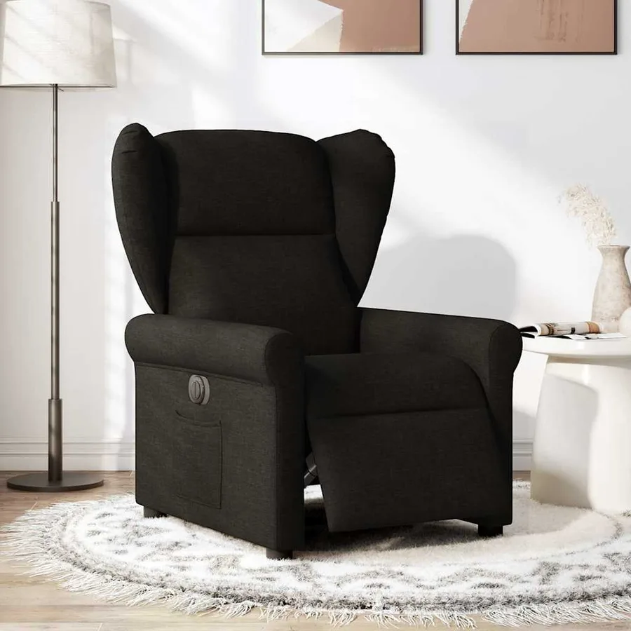 Fauteuil inclinable électrique Noir Tissu - 2