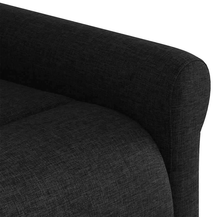 Fauteuil inclinable électrique noir tissu - 12