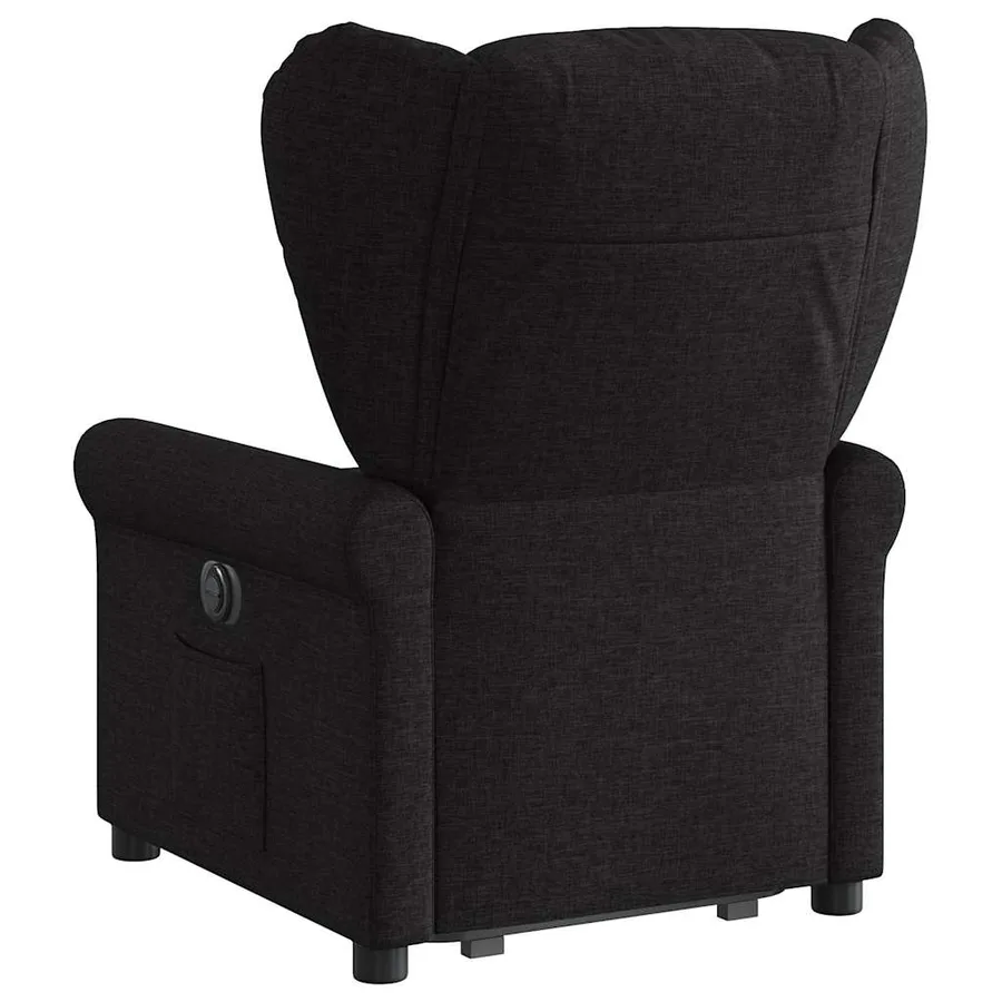 Fauteuil inclinable électrique noir tissu - 6