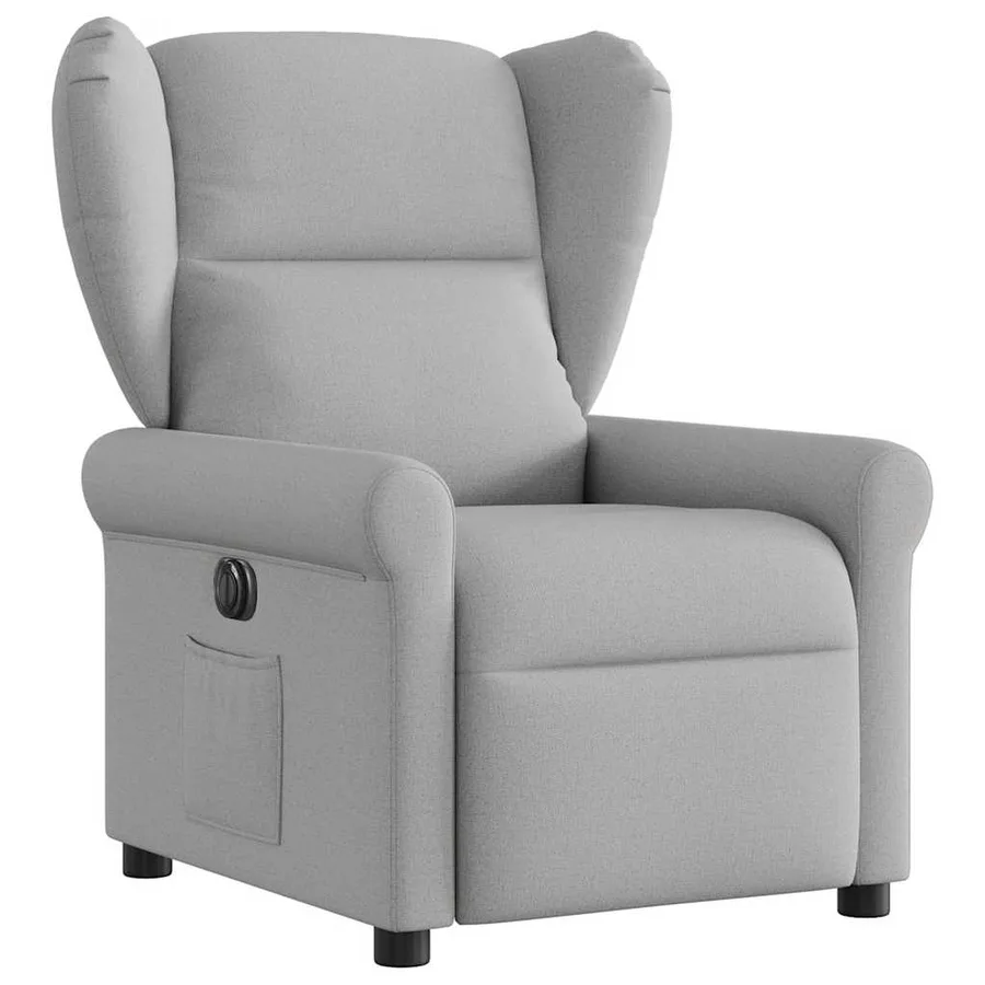 Fauteuil inclinable électrique gris nuage tissu - 3