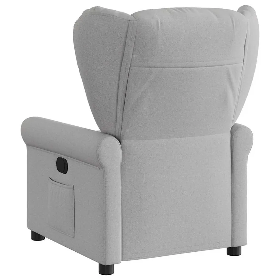 Fauteuil inclinable électrique gris nuage tissu - 6