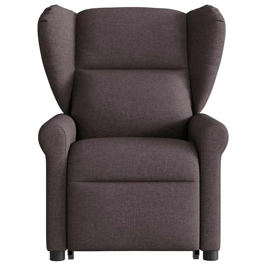 Fauteuil inclinable de massage Marron foncé Tissu - 4