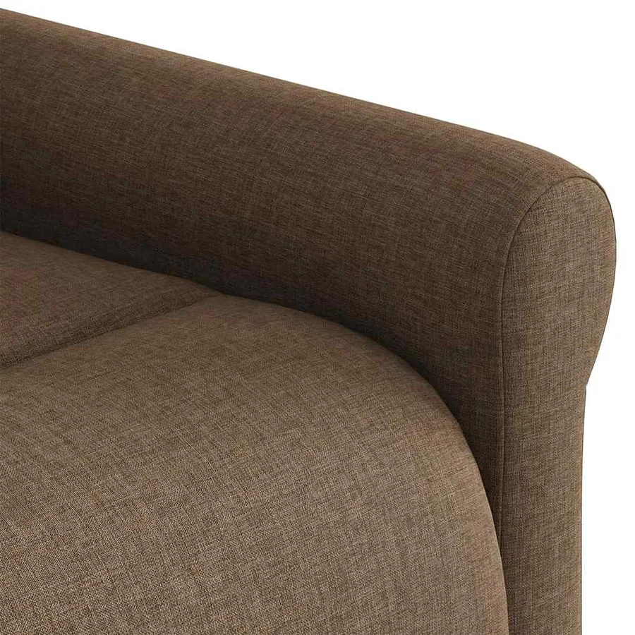 Fauteuil inclinable de massage électrique marron tissu - 11