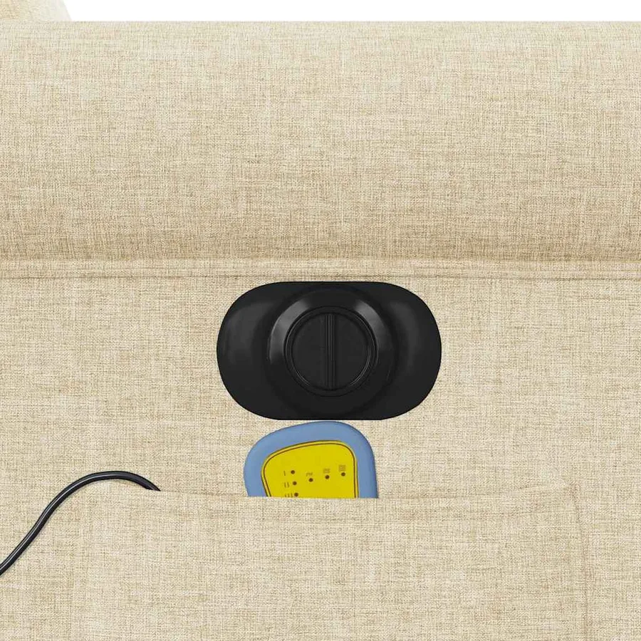 Fauteuil inclinable de massage électrique Crème Tissu - 13