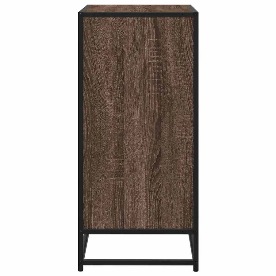 Buffet chêne marron 68x35x76 cm bois d'ingénierie - 5