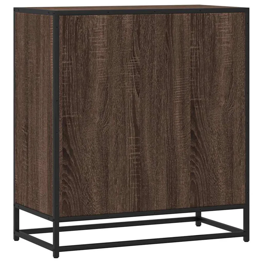 Buffet chêne marron 68x35x76 cm bois d'ingénierie - 6