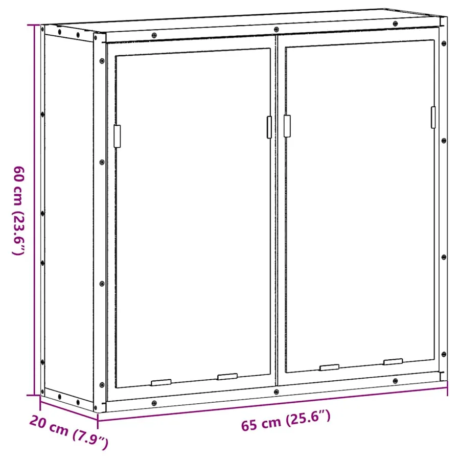 Armoire à miroir de salle de bain sonoma gris bois d’ingénierie - 12