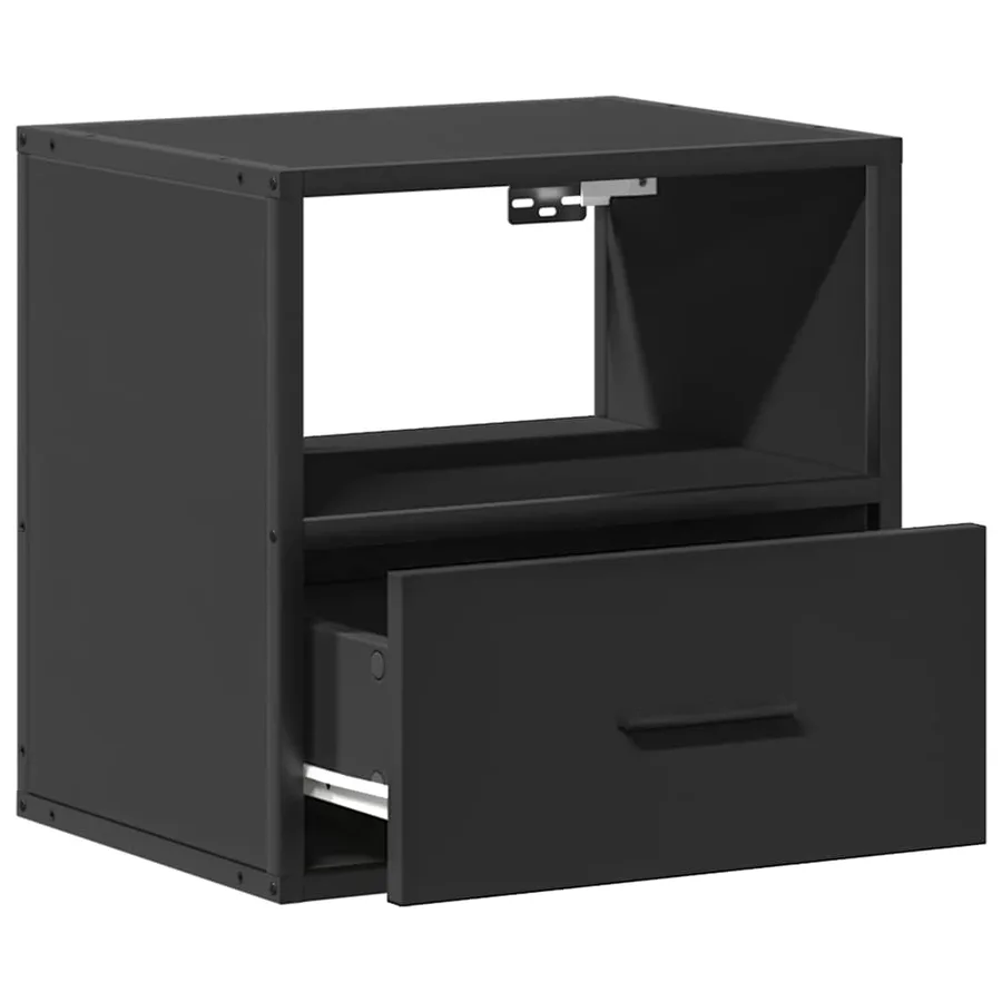 Tables de chevet murales 2 pcs noir 40x31x39,5 cm - 9
