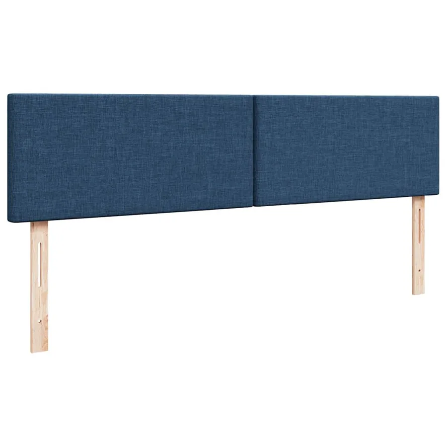 Cadre de lit ottoman avec matelas bleu 160x200 cm tissu - 9