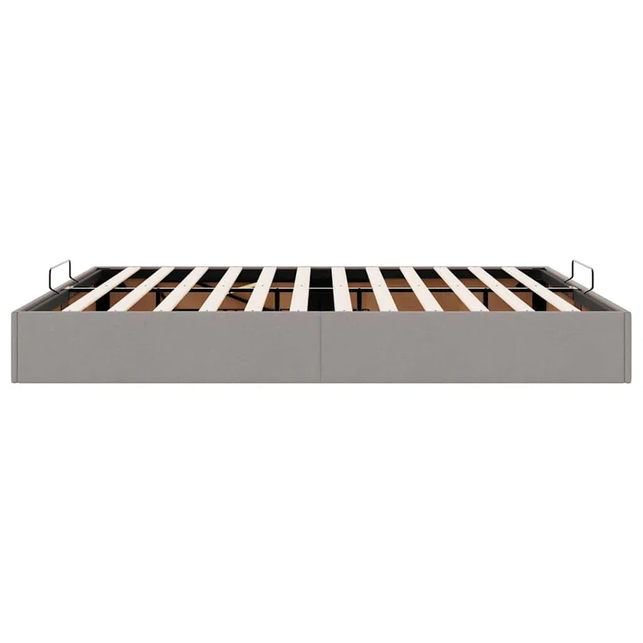 Cadre de lit ottoman sans matelas taupe 160x200 cm tissu - 8