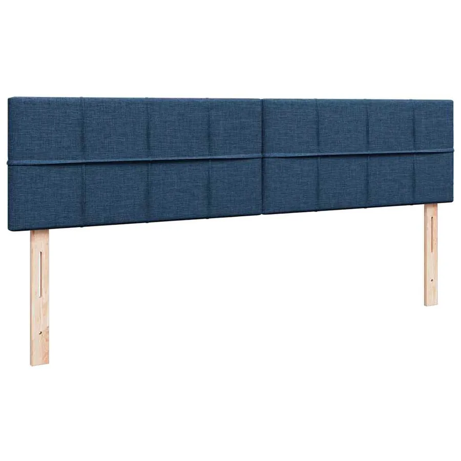 Cadre de lit ottoman avec matelas bleu 160x200 cm tissu - 9