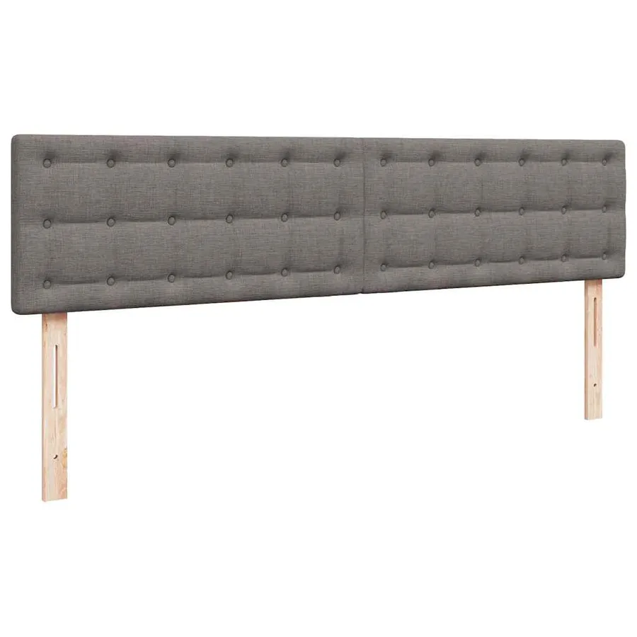 Cadre de lit ottoman avec matelas taupe 160x200 cm tissu - 10