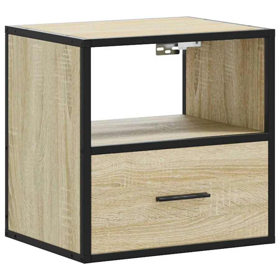 Tables de chevet murales 2 pcs chêne sonoma 40x31x39,5 cm - 6