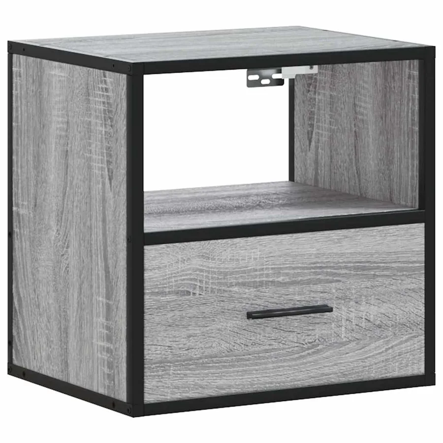 Table de chevet murale sonoma gris 40x31x39,5 cm - 2