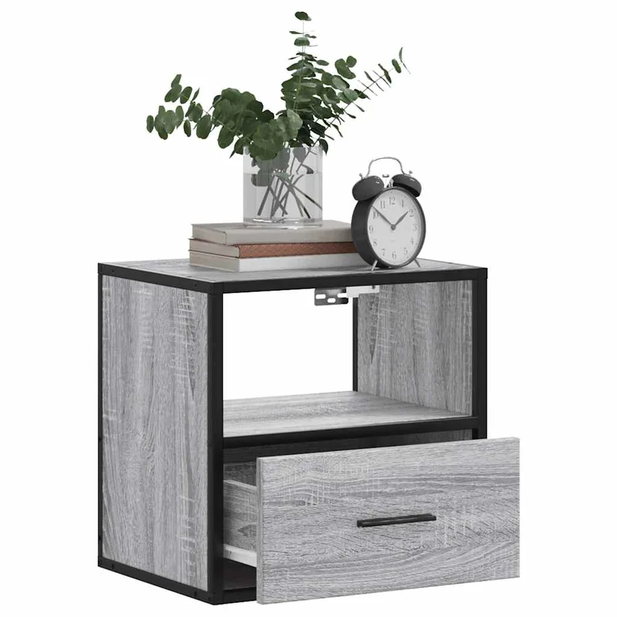 Table de chevet murale sonoma gris 40x31x39,5 cm - 4