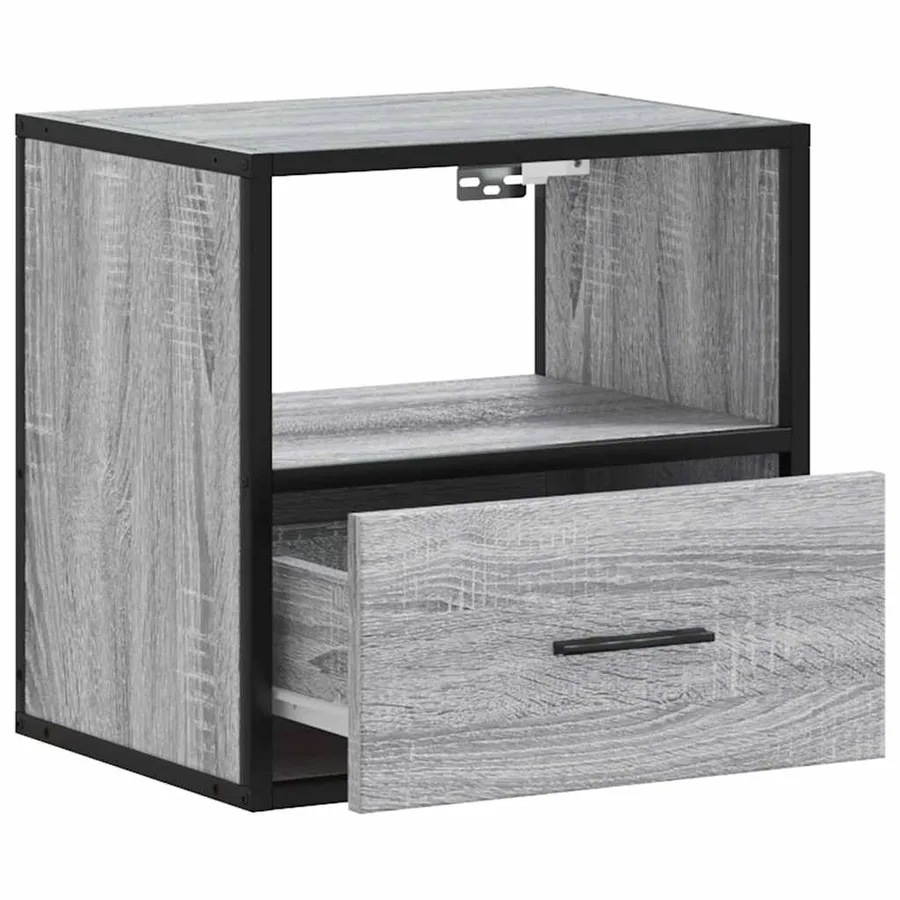 Table de chevet murale sonoma gris 40x31x39,5 cm - 8