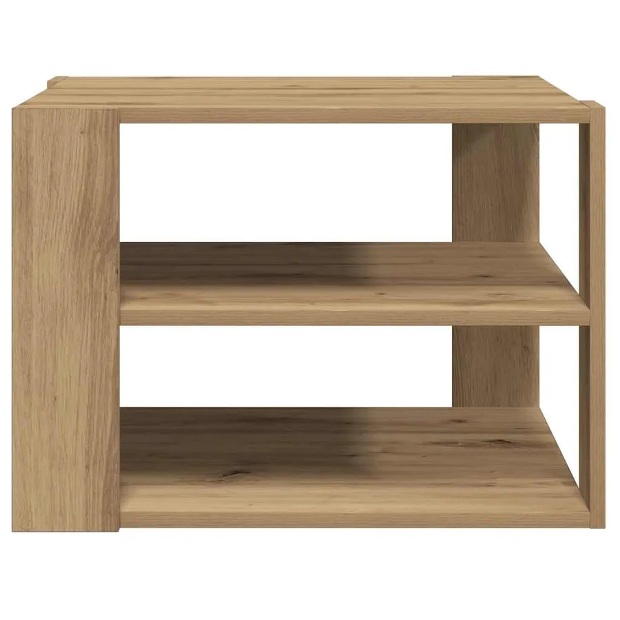 Table basse chêne artisanal 58x58x40 cm bois d'ingénierie - 4