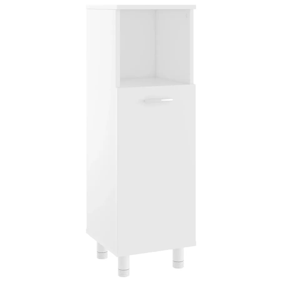 Armoire de salle de bain Blanc 30x30x95 cm Bois d'ingénierie - 2