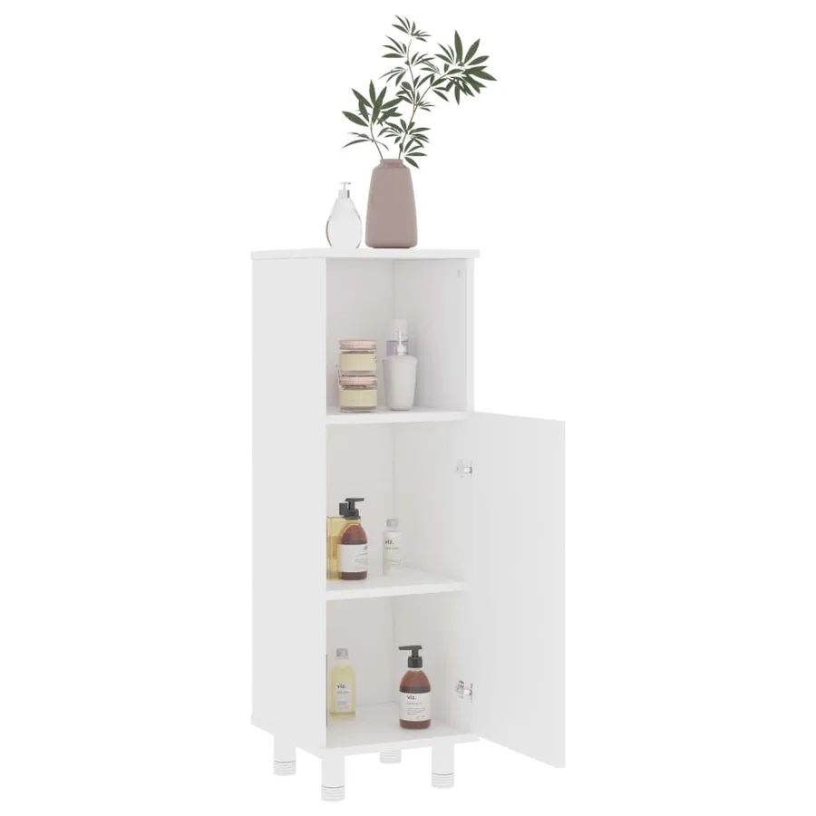 Armoire de salle de bain Blanc 30x30x95 cm Bois d'ingénierie - 3