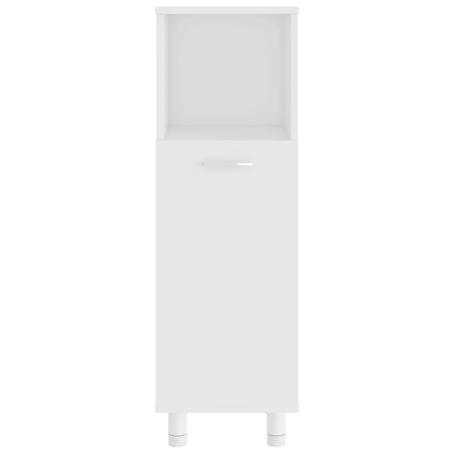 Armoire de salle de bain Blanc 30x30x95 cm Bois d'ingénierie - 5