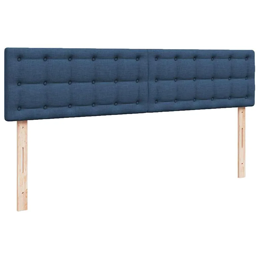 Cadre de lit ottoman avec matelas bleu 180x200 cm tissu - 9