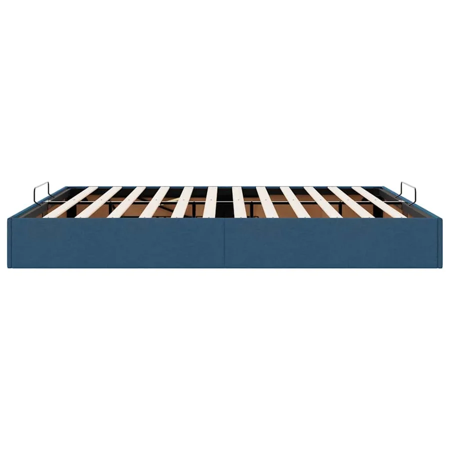 Cadre de lit ottoman sans matelas bleu 180x200 cm tissu - 8