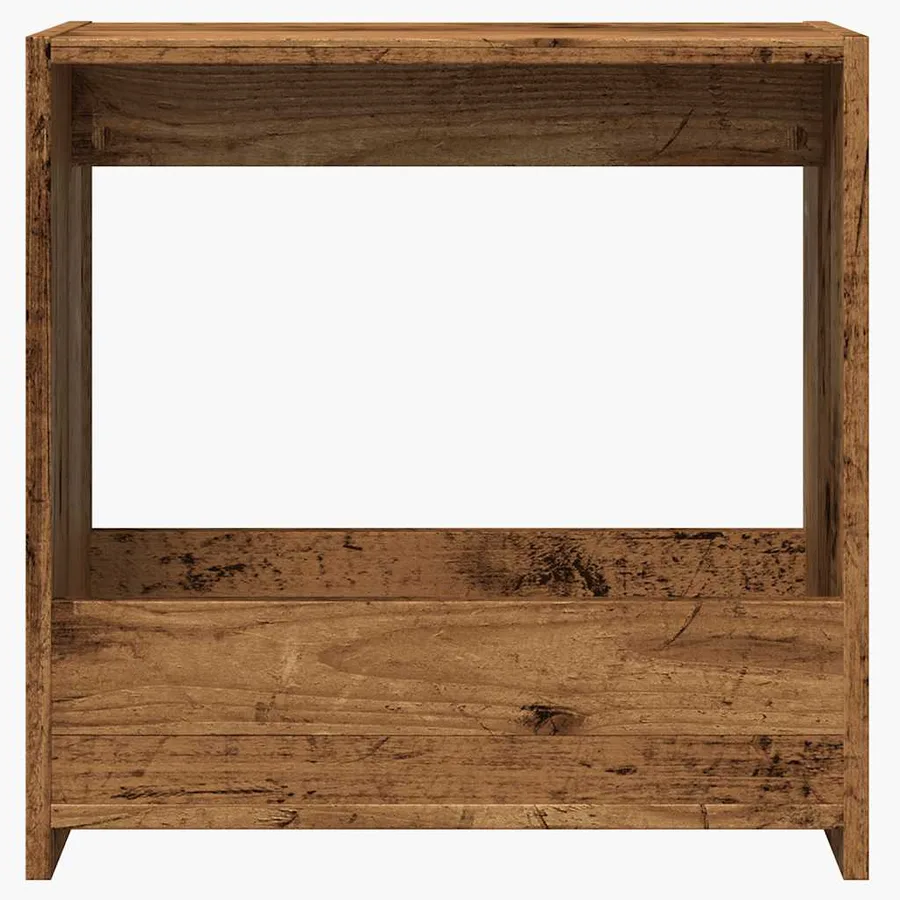 Table d'appoint vieux bois 50x26x50 cm bois d'ingénierie - 4