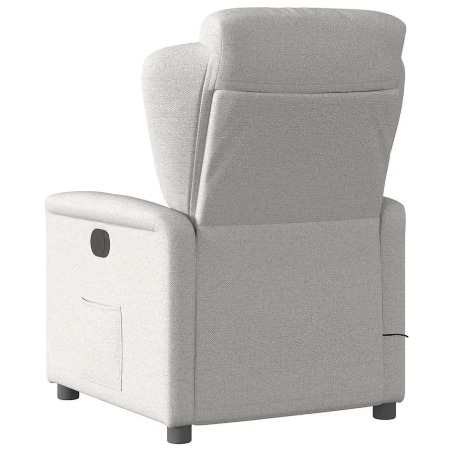 Fauteuil de massage inclinable gris nuage tissu - 5