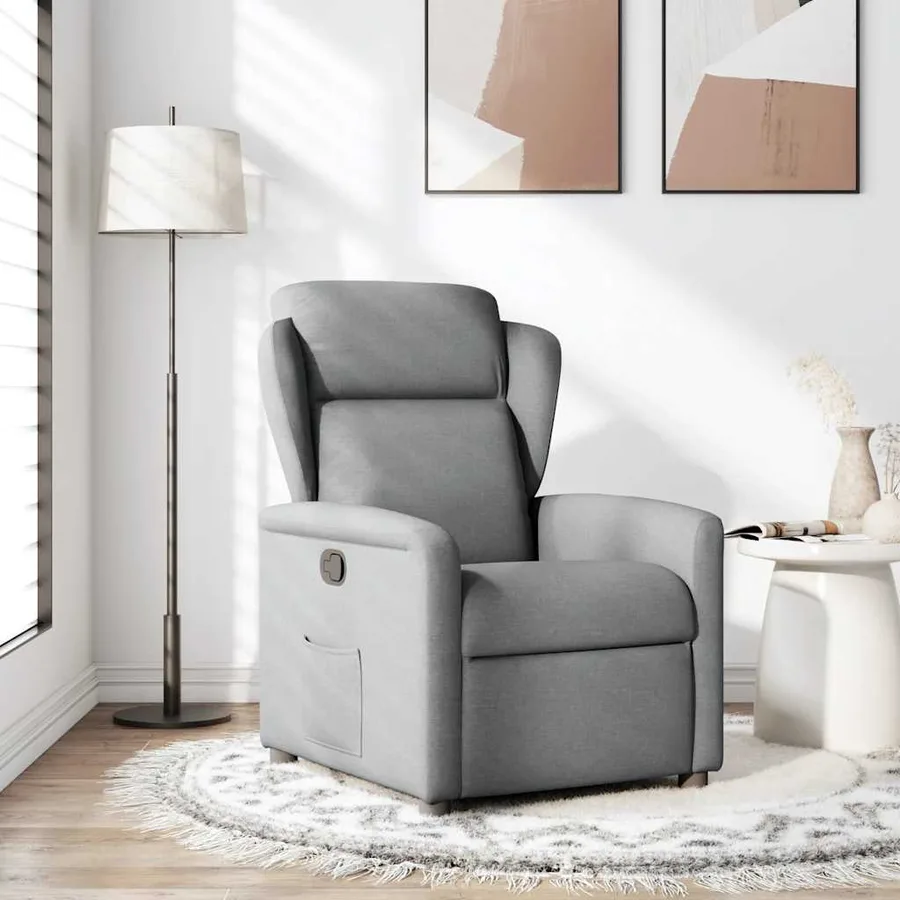 Fauteuil inclinable Gris clair Tissu - 2