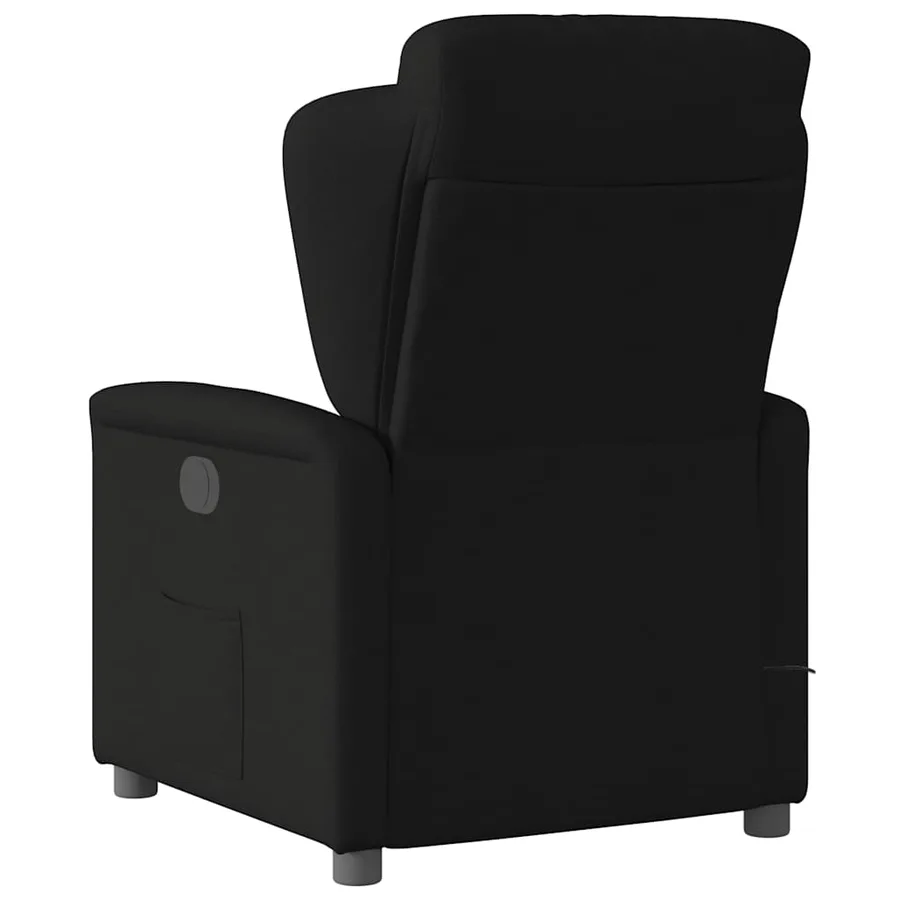Fauteuil de massage inclinable Noir Tissu - 5