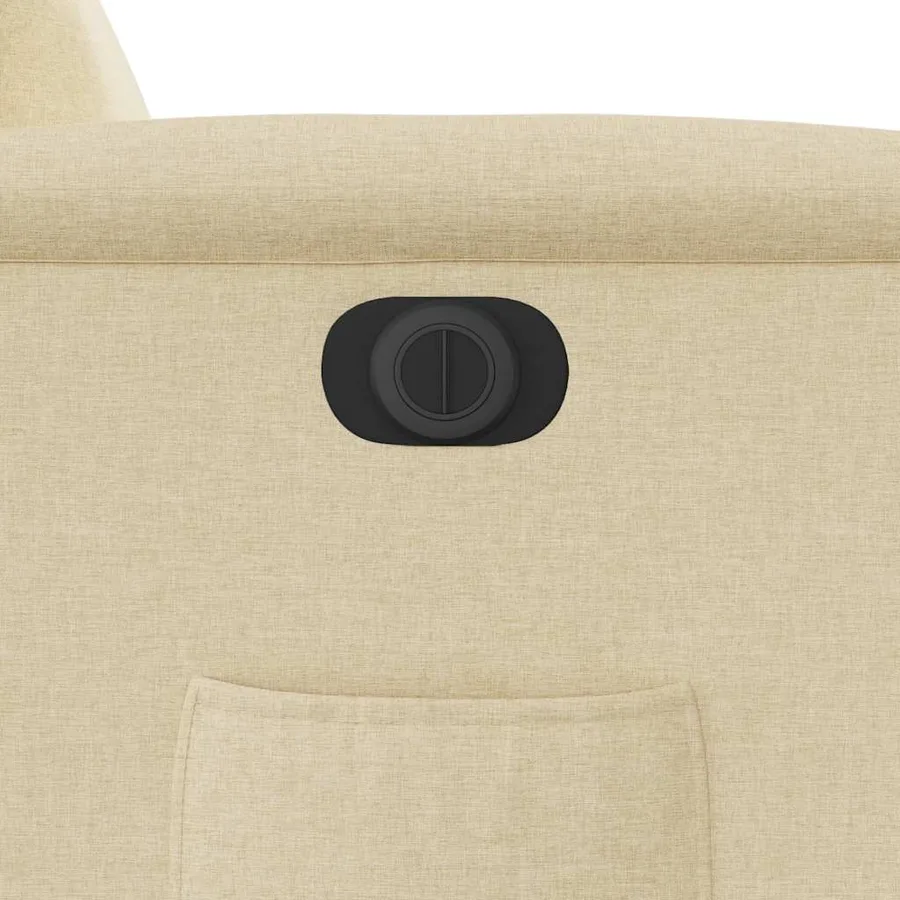 Fauteuil inclinable électrique crème tissu - 13