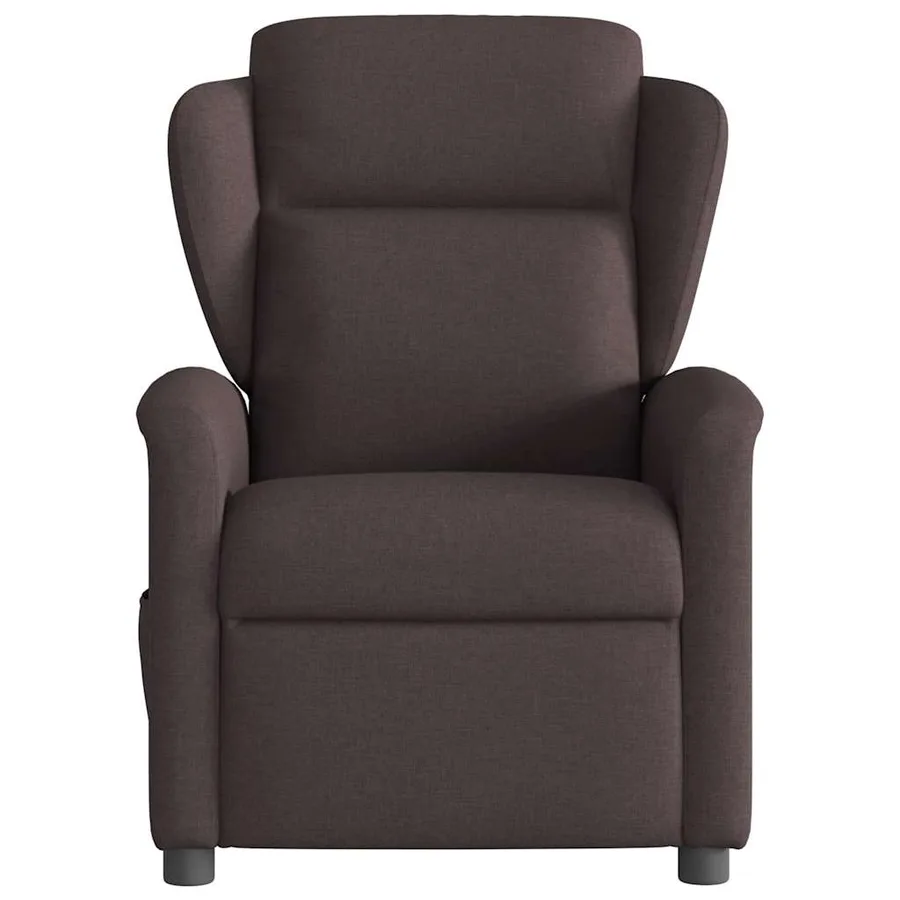 Fauteuil de massage inclinable électrique Marron foncé Tissu - 5