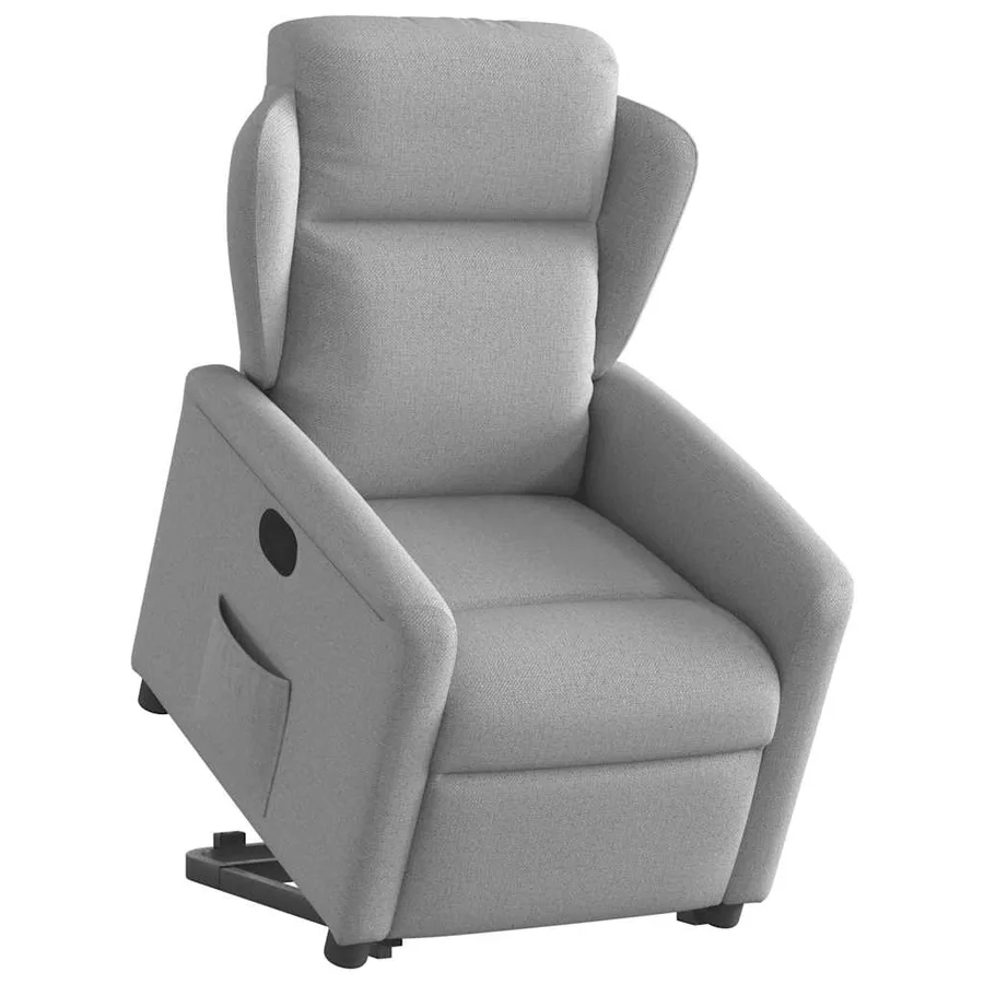 Fauteuil inclinable gris nuage tissu - 3