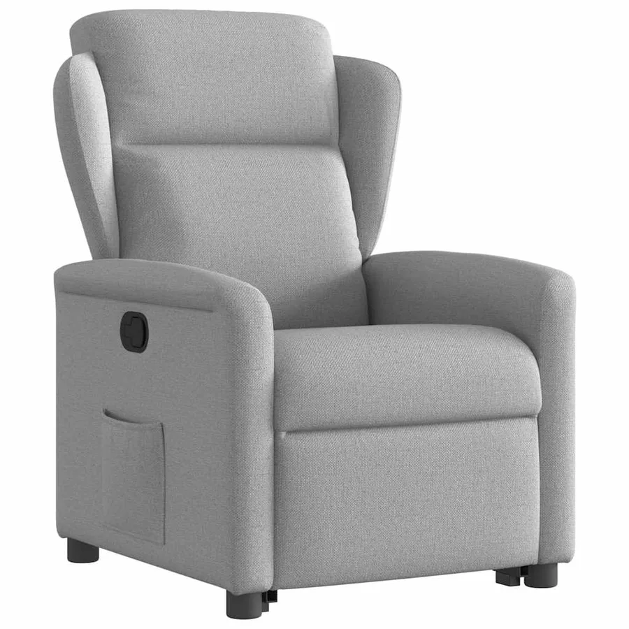 Fauteuil inclinable gris nuage tissu - 4