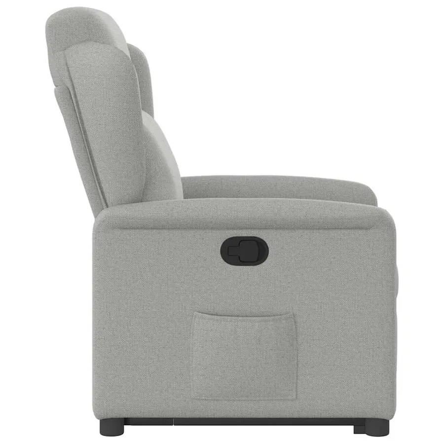 Fauteuil inclinable gris nuage tissu - 6