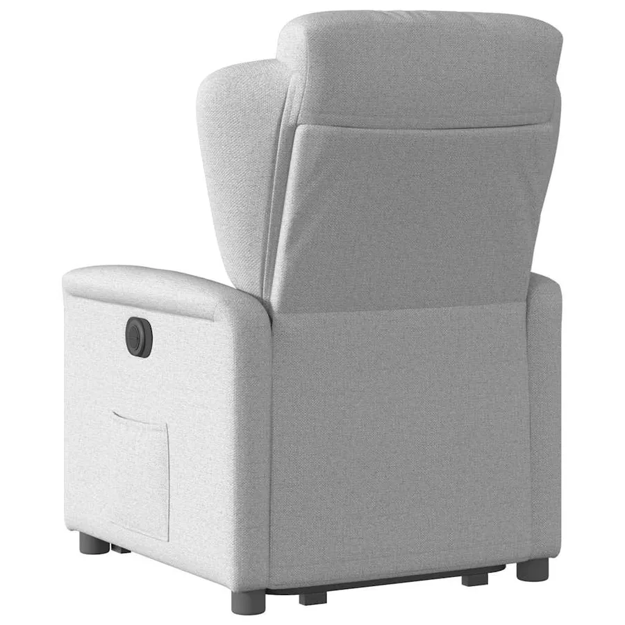 Fauteuil inclinable gris nuage tissu - 7